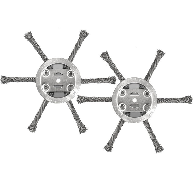 2pcs Steel Wire Grass Trimmer Head Tool Kit Lawn Mower Weeding Head Brush Cutter