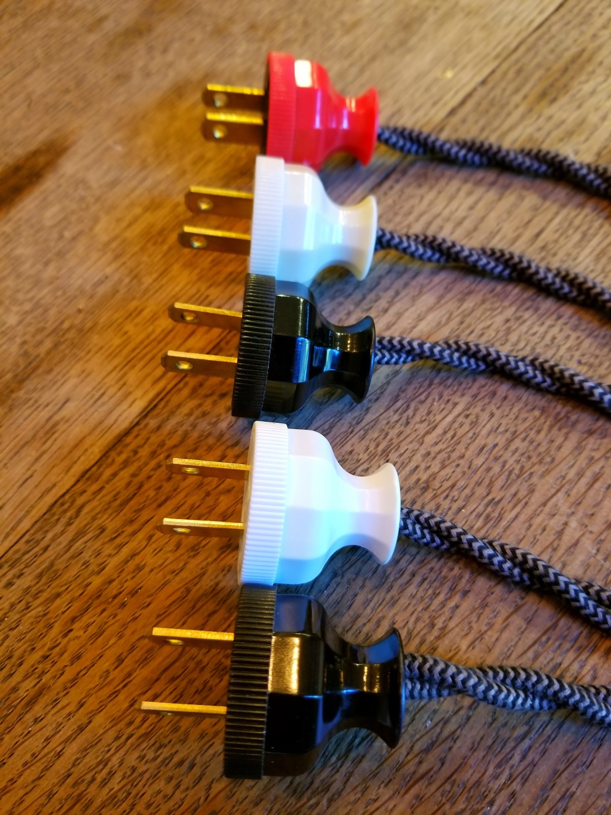 Antique Replica Electrical Plug – Long neck decagon design polarized cord rewire