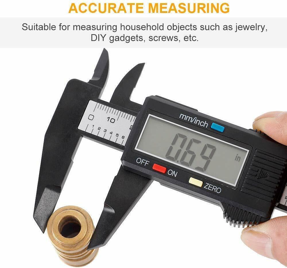 Digital Caliper 6″ 150mm Micrometer LCD Gauge Vernier Electronic Measuring Ruler