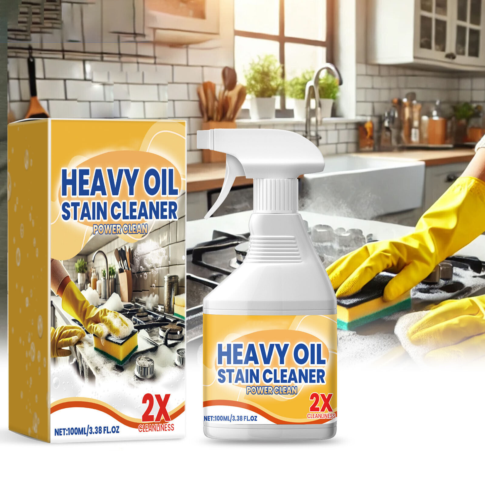 Kitchen Heavy Oil Cleaner, 2025 New All Purpose Kitchen Heavy Oil Cleaning NEW