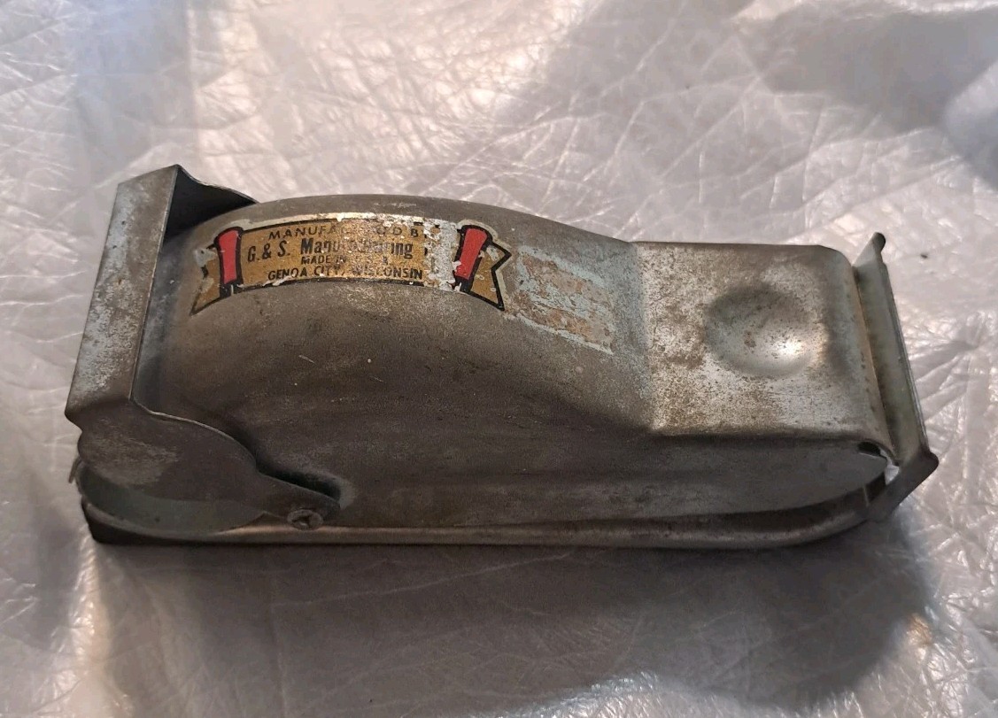 Vintage 40s G&S Hand Sander W/ Built In Paper Holder Genoa City, Wisconsin, USA