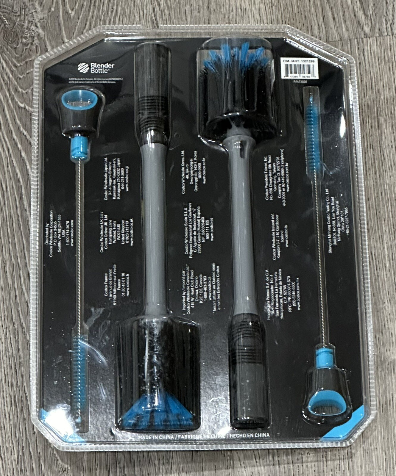 Blender Bottle 2-In-1 Easy To Clean Bottles & Straws Brush Cleaner 4 Pack NEW!