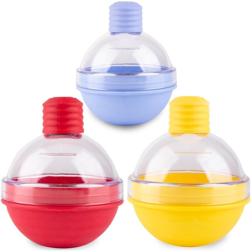 Reusable Ice Cube Tray 3 Pack Large Round Ice Ball Maker Whiskey Cocktails New