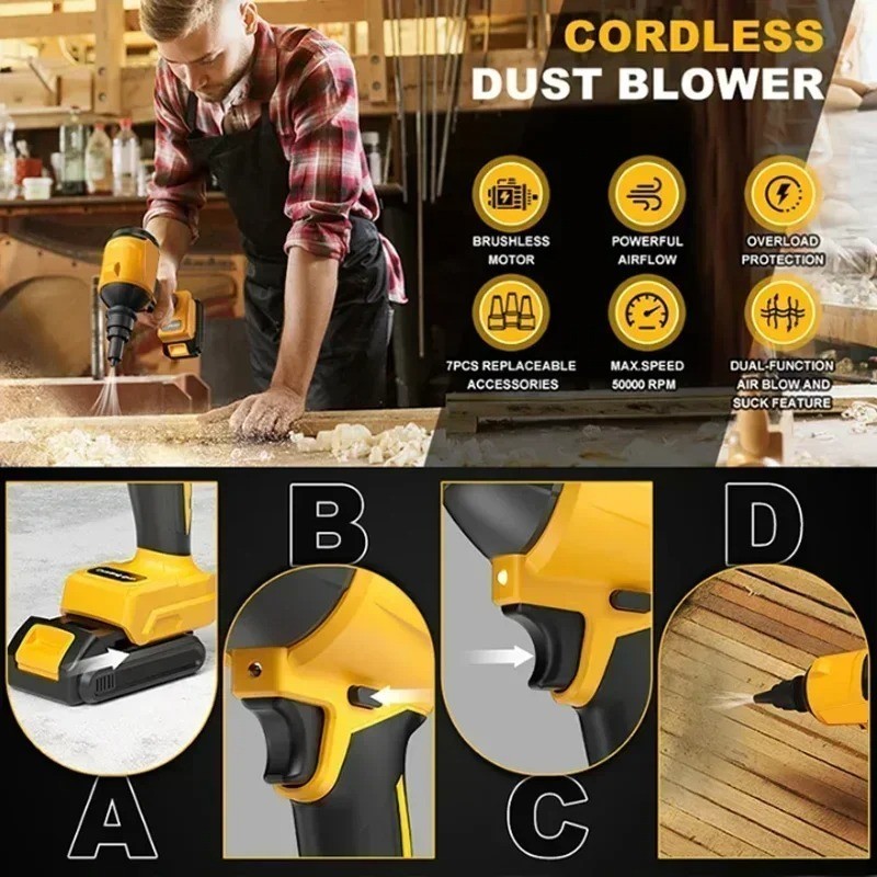 Dewalt Cordless Air Blower Brushless Dusting Machine Electric Dust Blower