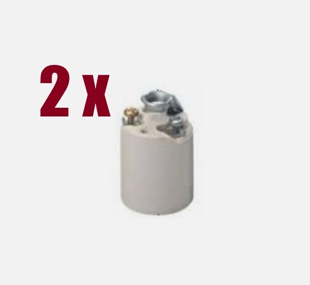 2-PK LEVITON White Medium Base PORCELAIN LAMPHOLDER 660W 250V NEW 3152-8
