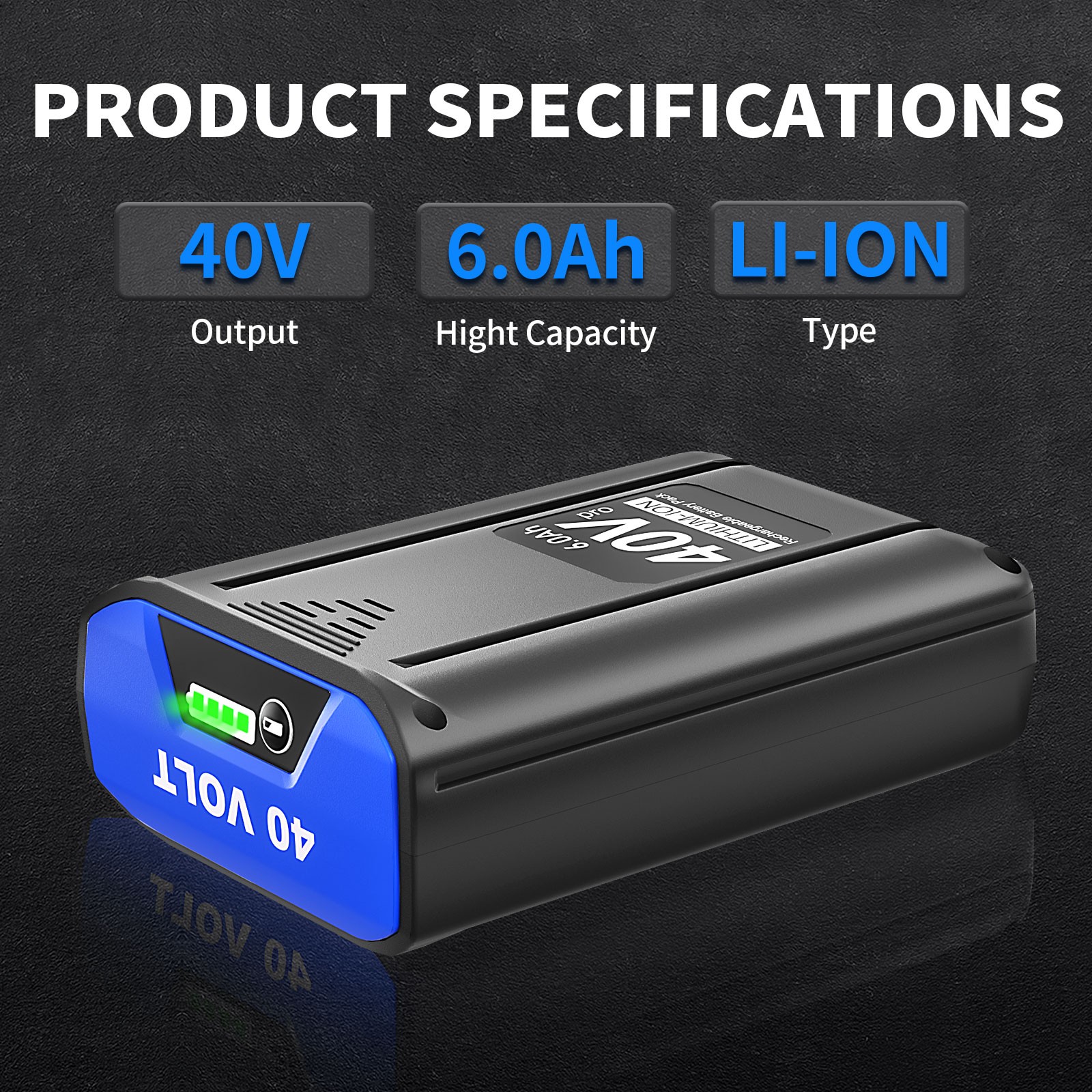 PACK For Kobalt 40v MAX 6.0 Ah Extended Run Li-Ion Battery KB440-03 KB540-06 NEW