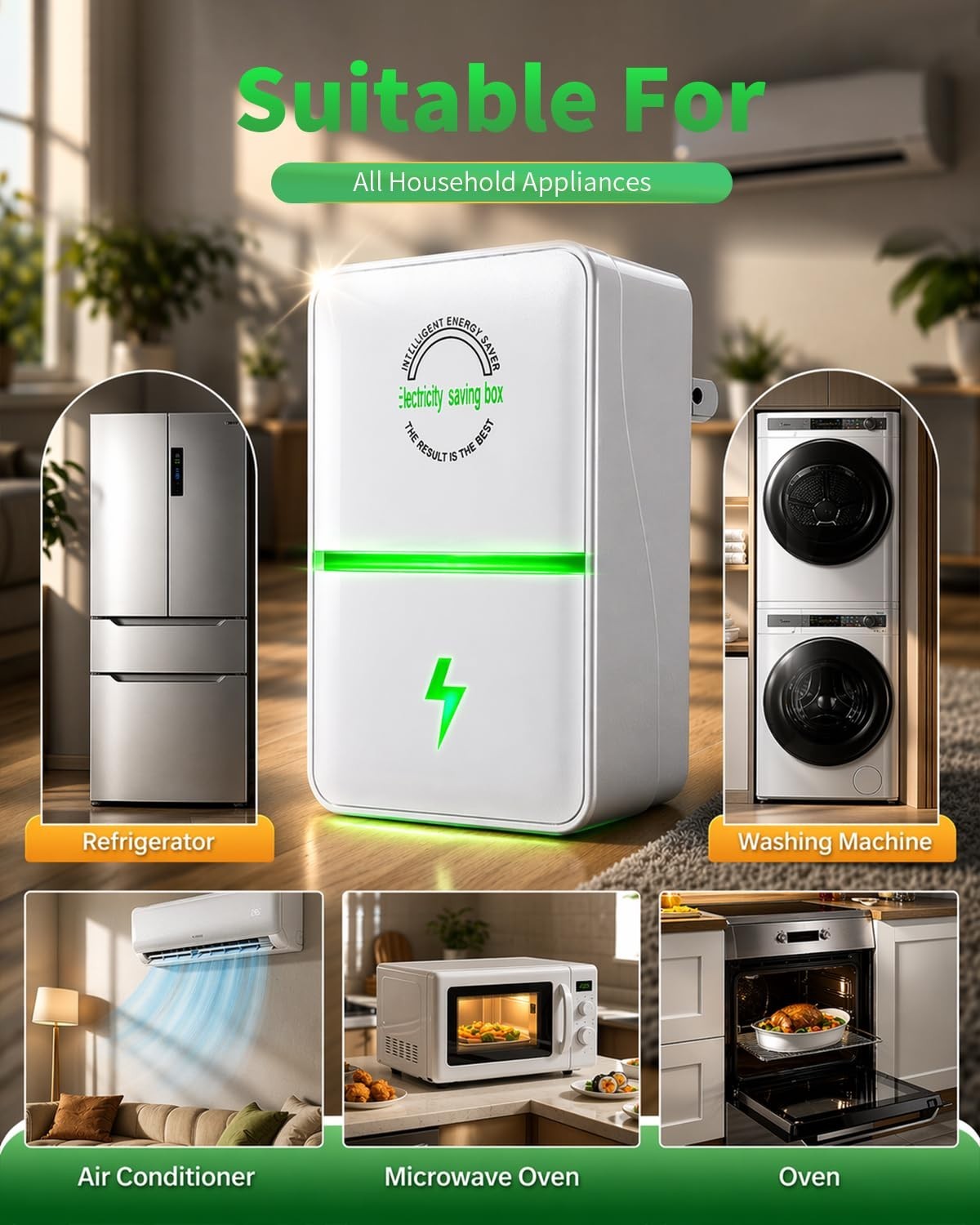 Updated 8-Port Power Plug Pro – Effortless Energy Savings & Surge Protection