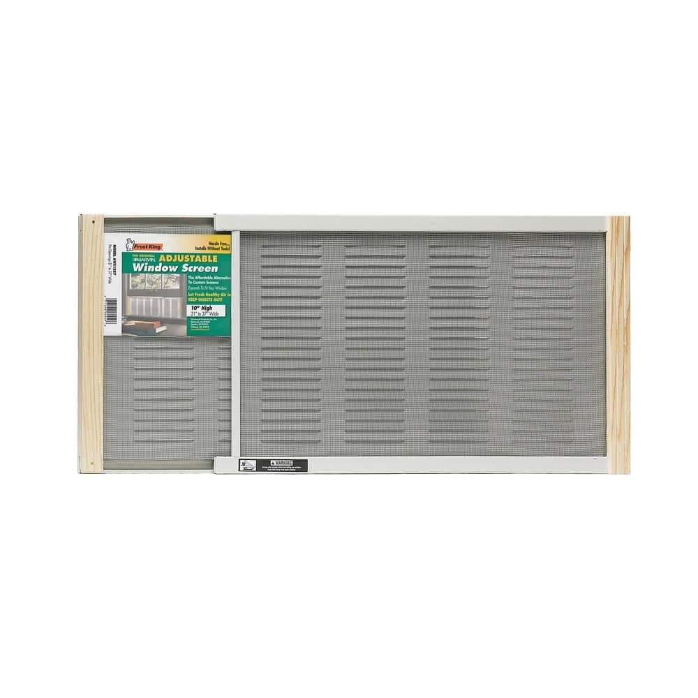 37 in. x 10 in. Grey Aluminum Adjustable Screen Ventilator
