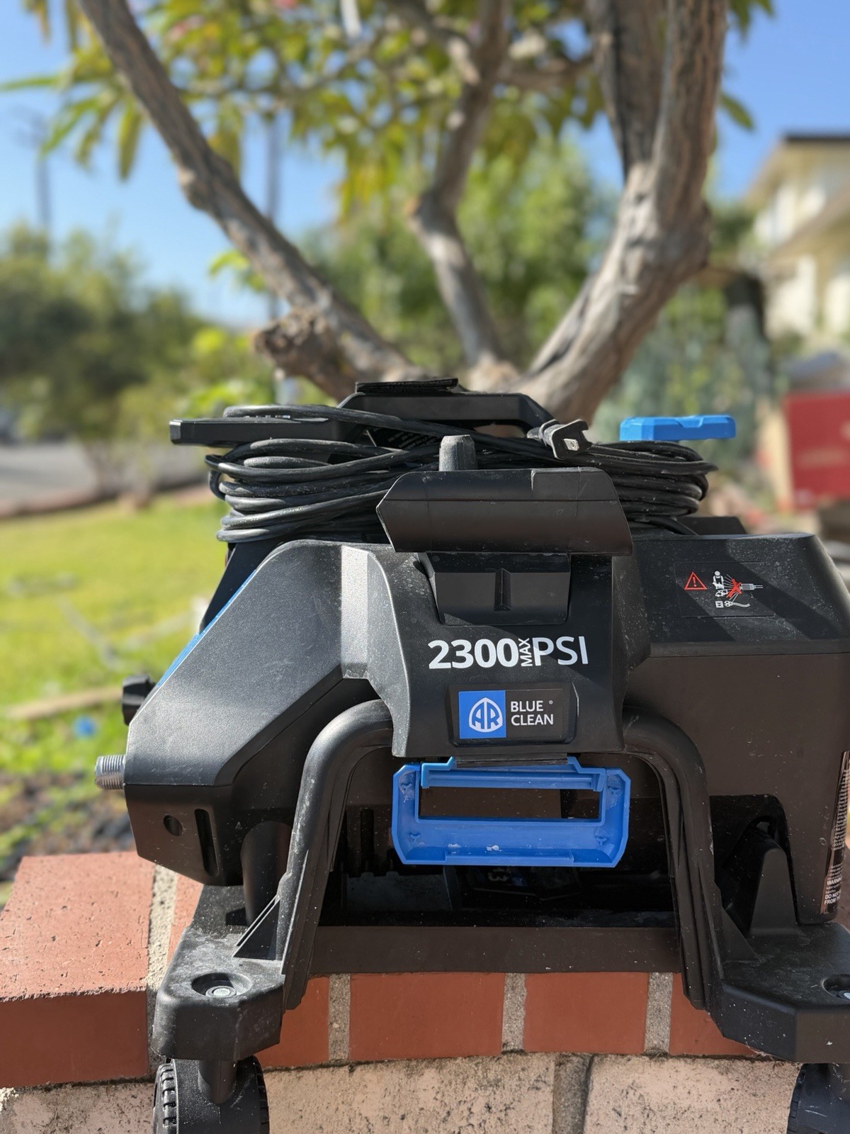 AR Blue Clean 2300 PSI Corded Electric Cold Water Pressure Washer, Casters