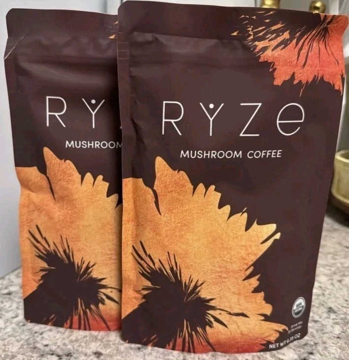 2 Pack Ryze Organic Mushroom Coffee Free Shipping 360 oz USA