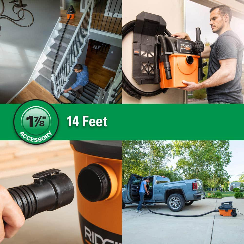 1-7/8 In. X 14 Ft. Tug-A-Long Locking Vacuum Hose for RIDGID Wet/Dry Shop Vacuum