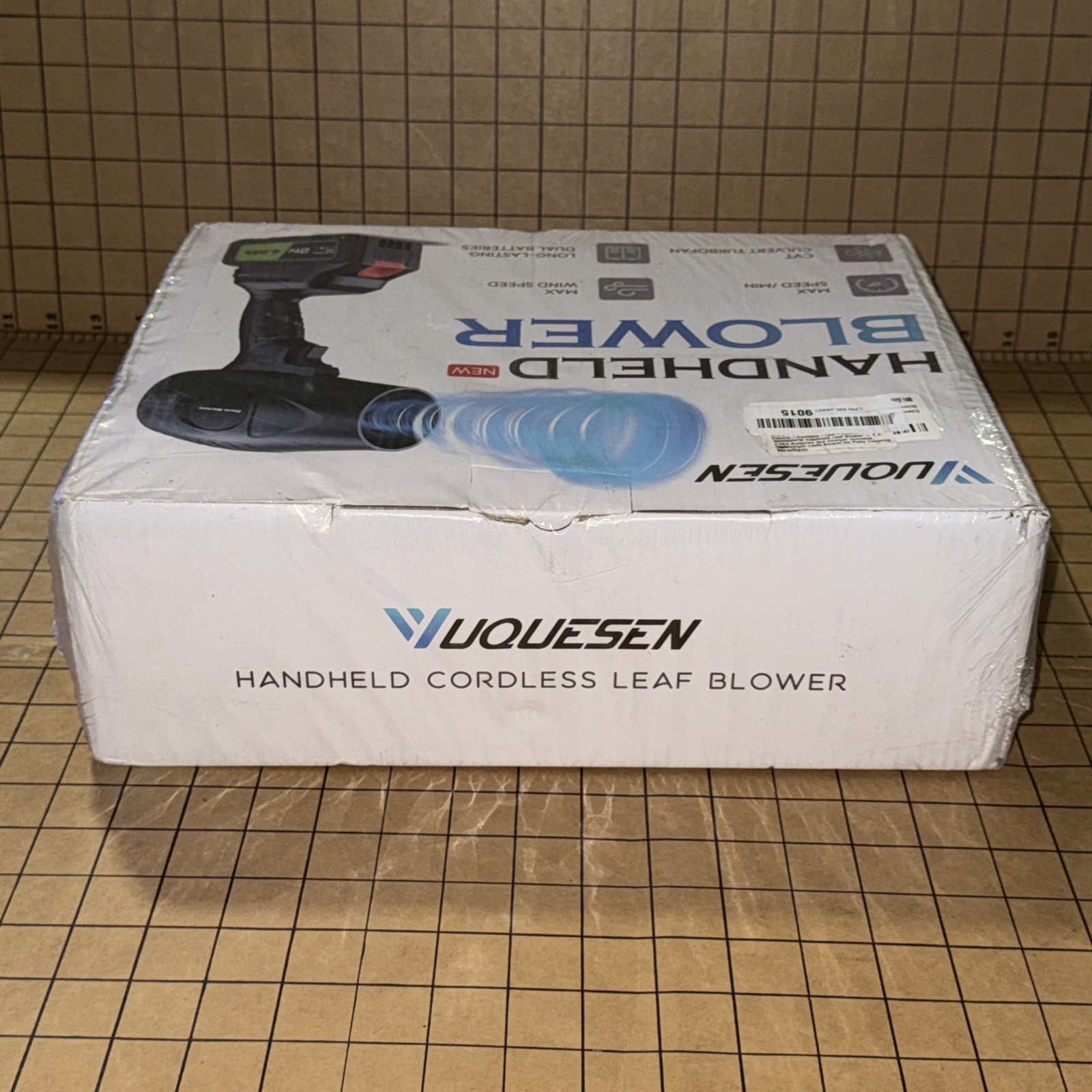YUQUESEN Cordless Leaf Blower-21V Electric Handheld 2 Batteries DAMAGED SEALING
