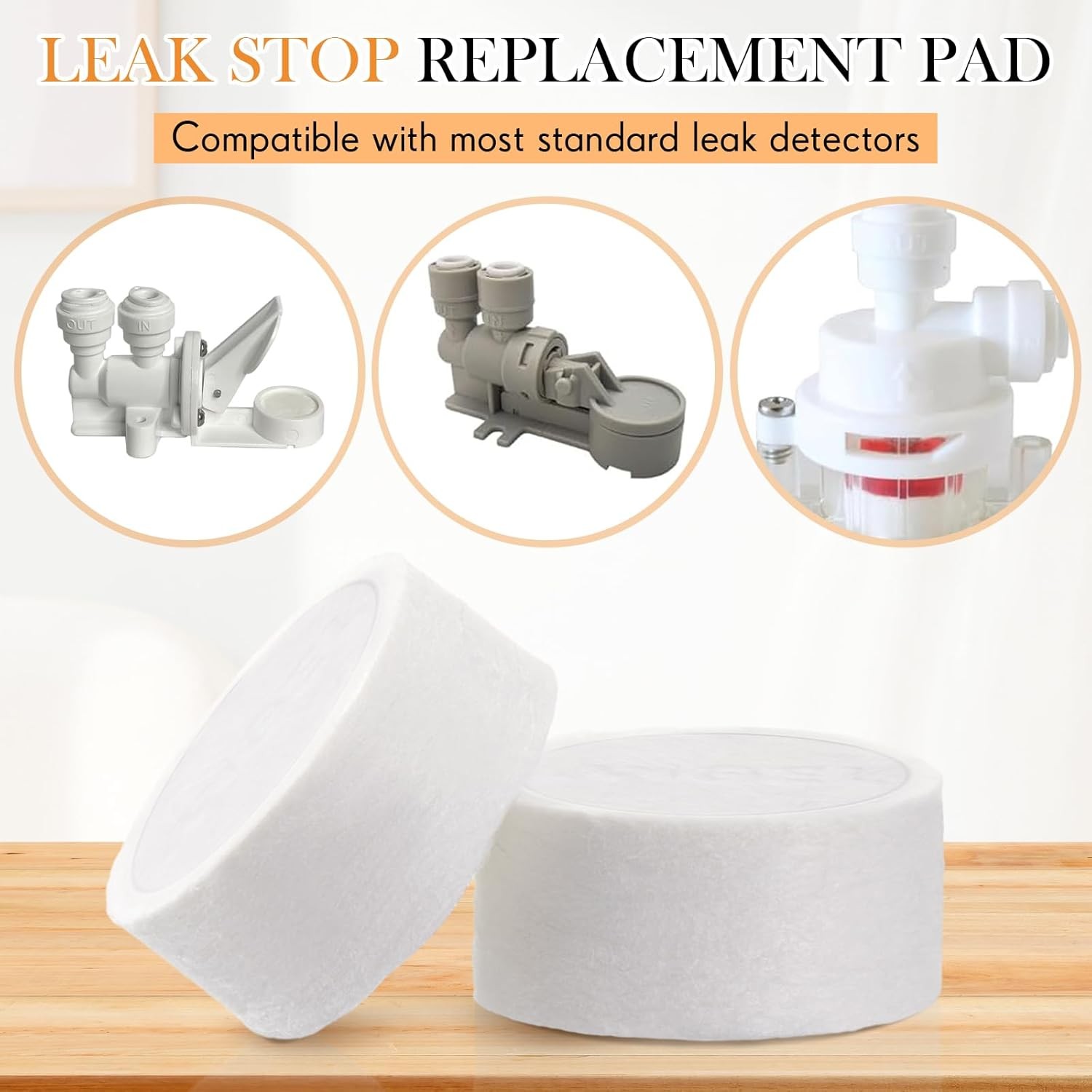 10 Pcs Replacement Pads for Automatic Leak Detectors in Under Sink Reverse Osmos