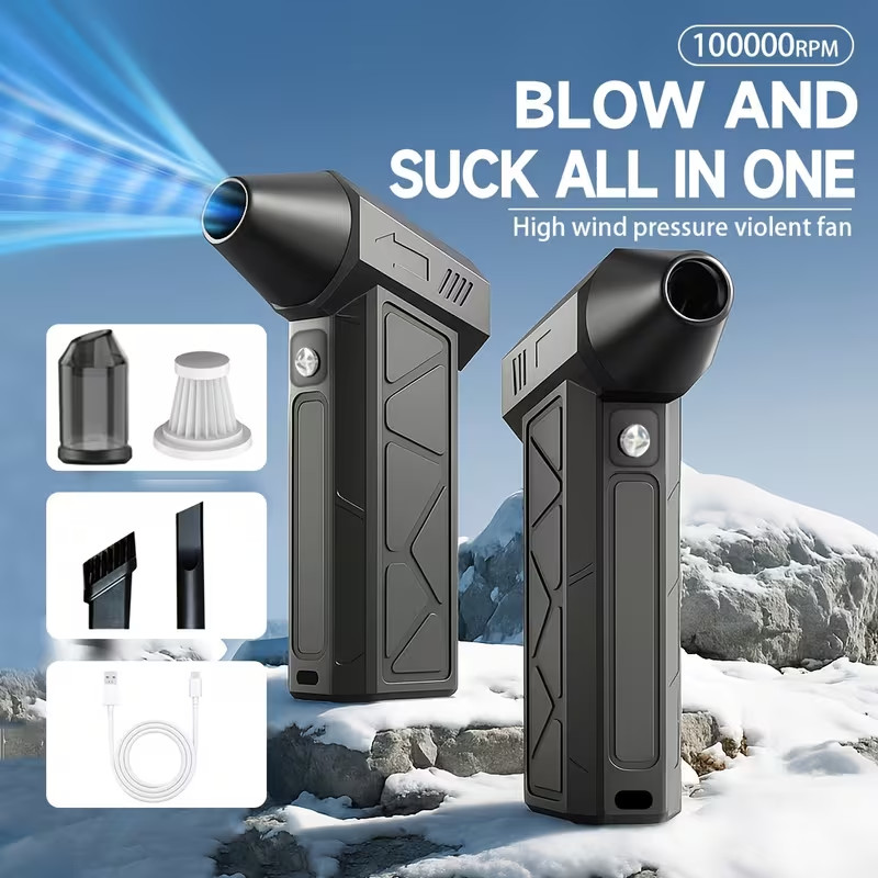 Mini Turbo Air Blower, Wireless Dust Cleaner for PC, Car & Home