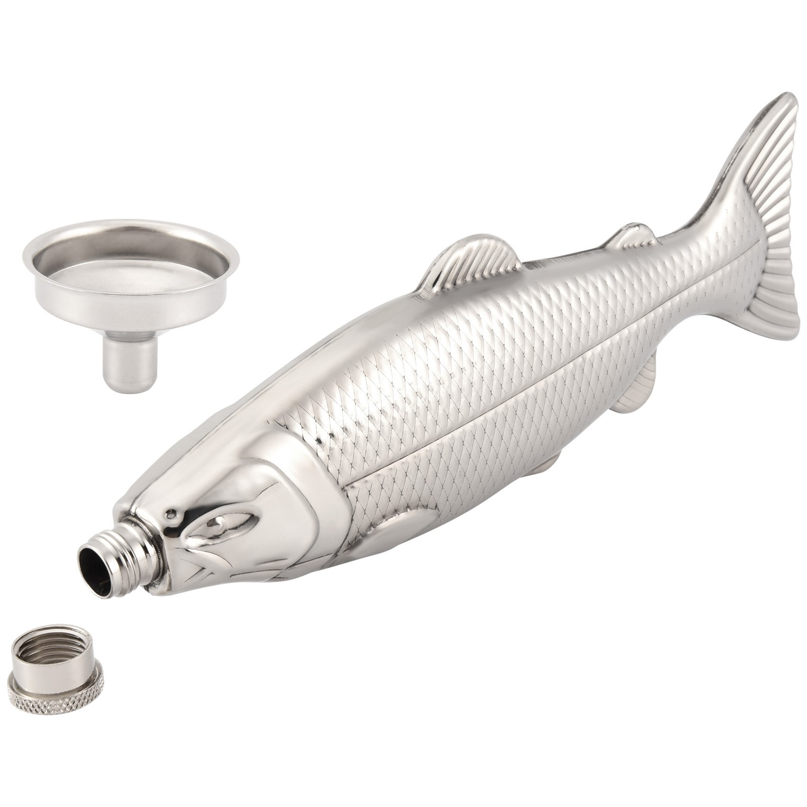 1 Set Fish-Shape Hip Flask 5Oz Bottle Flask Stainless Steel Party8822