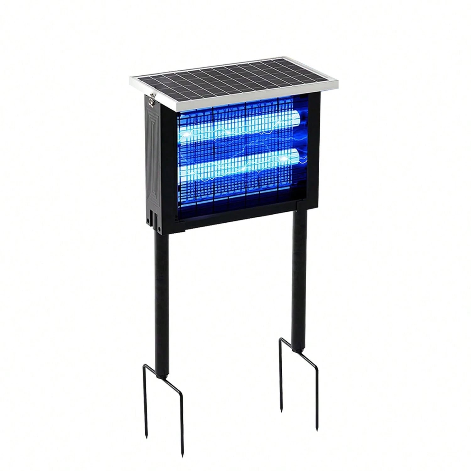 Solar Bug Zapper Outdoor 2000 Sq Ft Rechargeable Mosquito Fly Killer Lamp