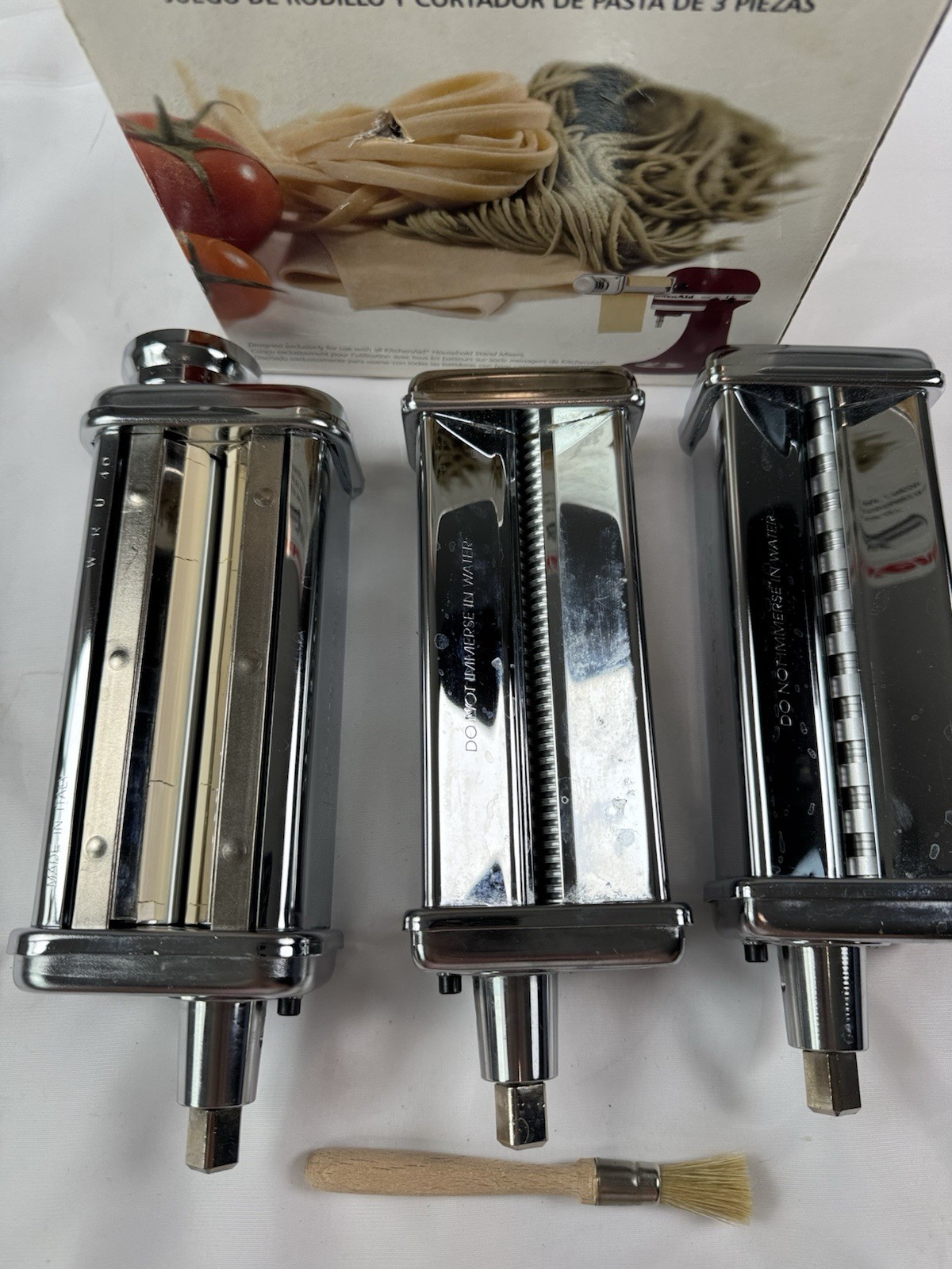 Kitchenaid 3 Piece Pasta Roller Cutter Set-See Pics + Description for Issue