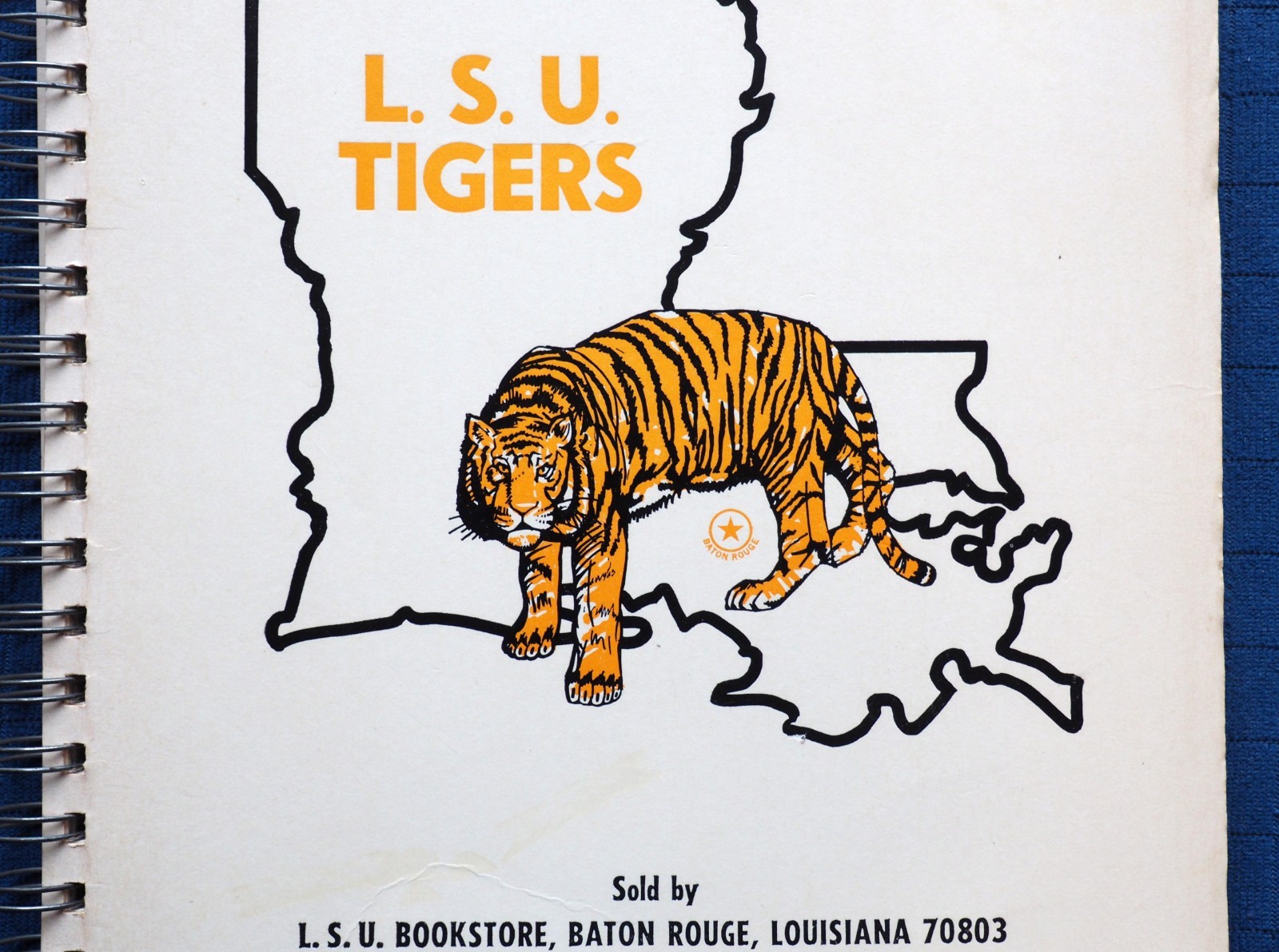 VTG Spiral Bound L.S.U. Tigers Notebook – Bookstore College Ruled 11 IN x 8.5 IN