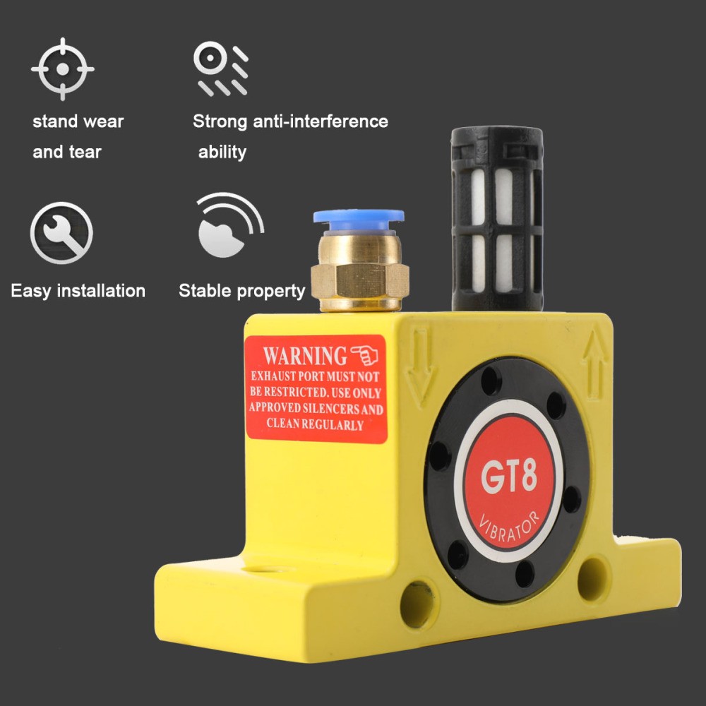 10 PCS GT8 Pneumatic Air Turbine Vibrators G1/8” Air Rotary Vibrator Golden