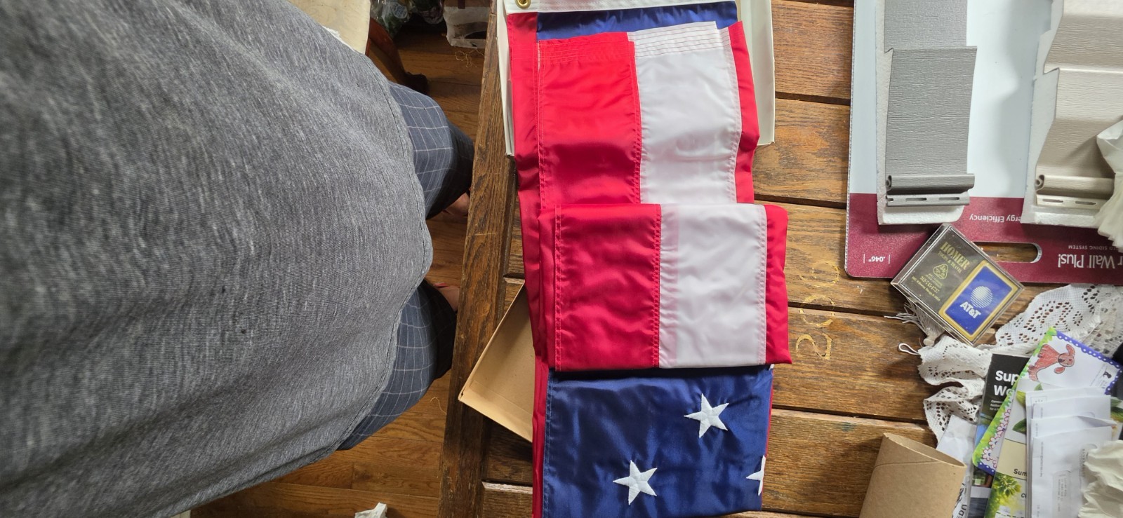 CHICAGO FLAG 5X8 American Flag USA Heavy Duty Nylon Embroidered Stars Sewn New!!