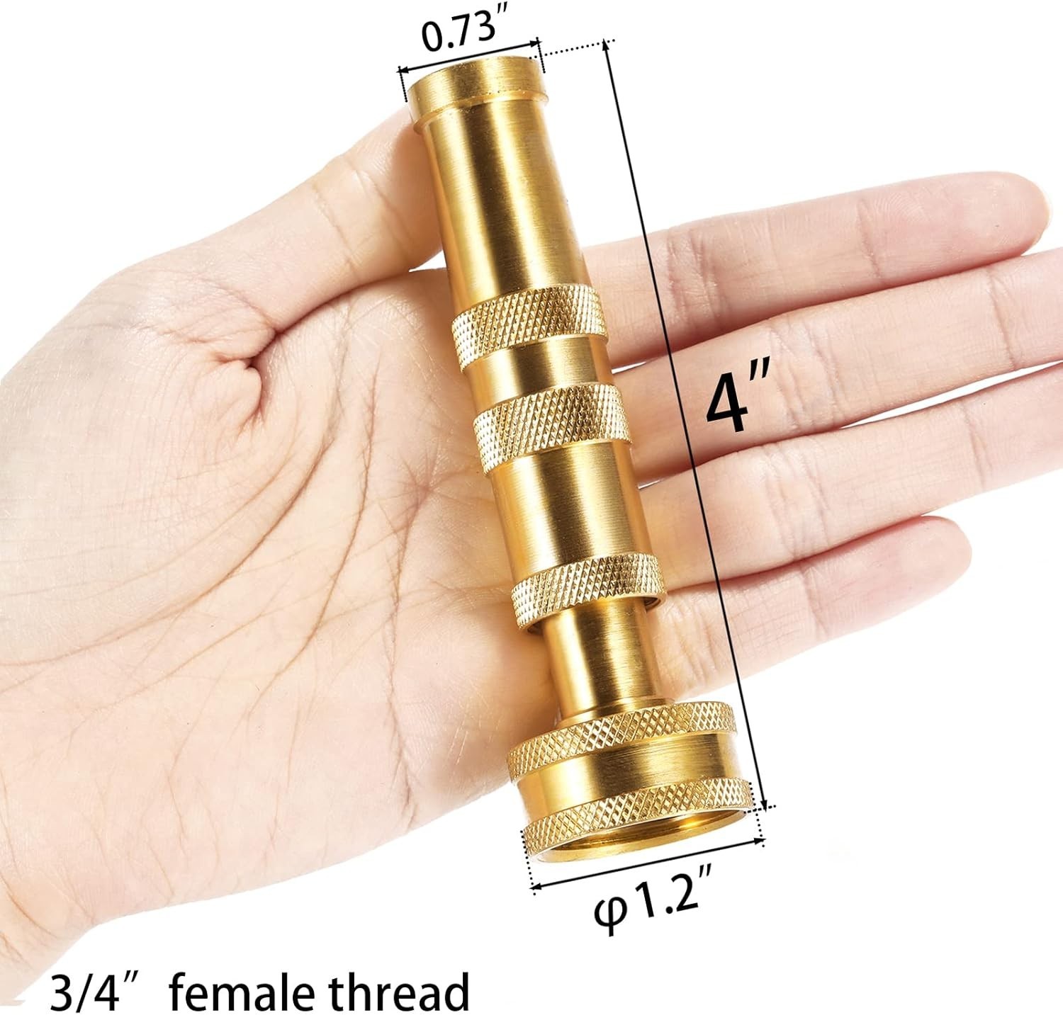Compact Heavy-Duty Garden Hose Nozzle – Adjustable Spray Patterns for All Tasks