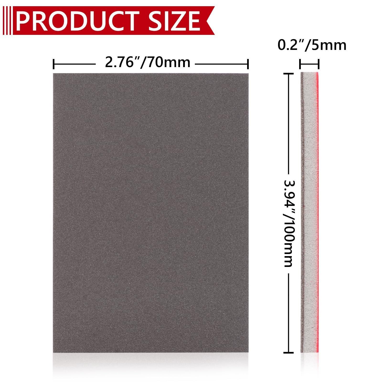 24pcs 3 X 4 Inch Sanding Sponge Set, 120-3000 Grit Soft Foam Hand Sander Block