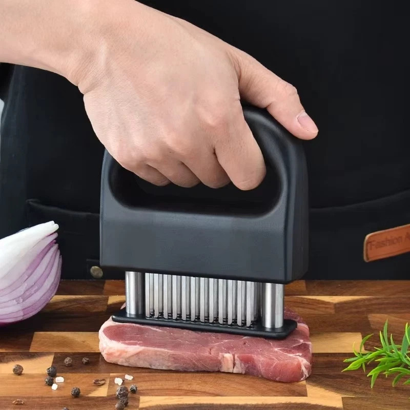 48 Pin Meat Tenderizer Stainless Steel Steak Needle Tool BBQ Beef Kitchen