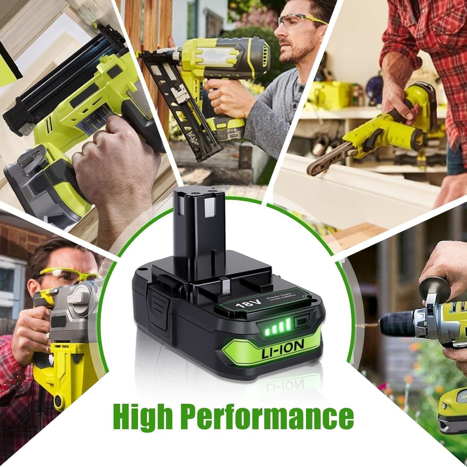18 Volt 4.0Ah For RYOBI 18V One+ Plus Compact Lithium Battery and Charger