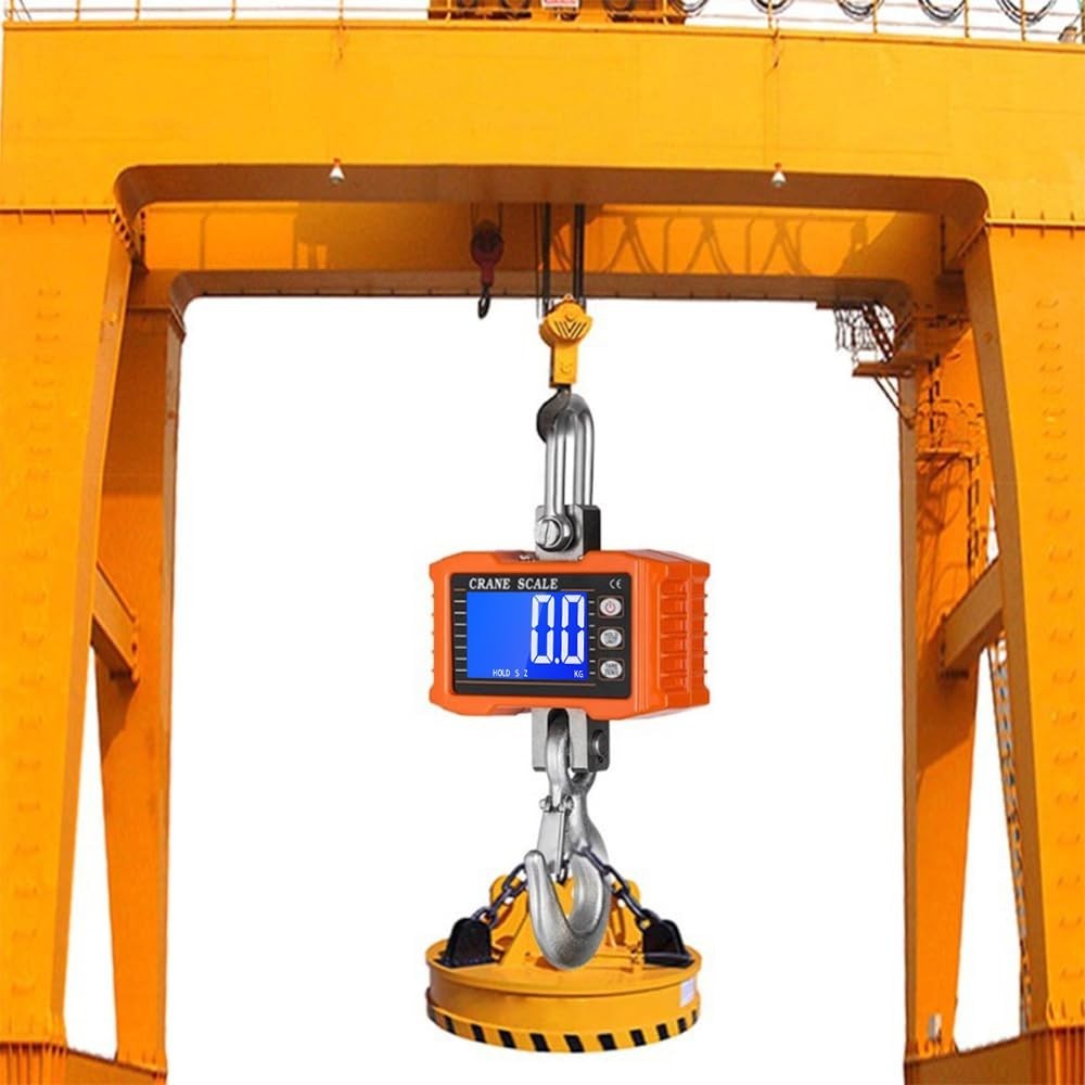 Durable Orange Crane Scale 1000KG Digital Hanging Scale Portable