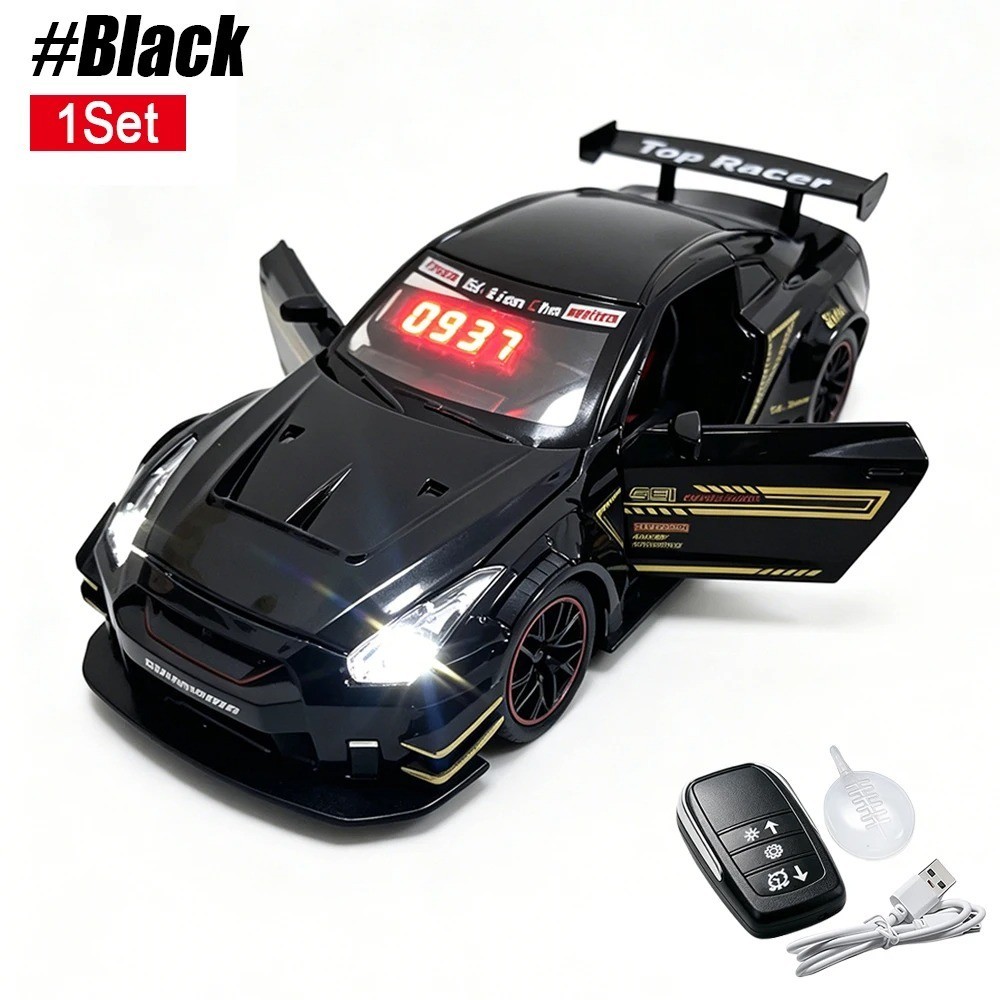 Hypercar Model Alarm Clock LED Digital Display Remote Control Clock