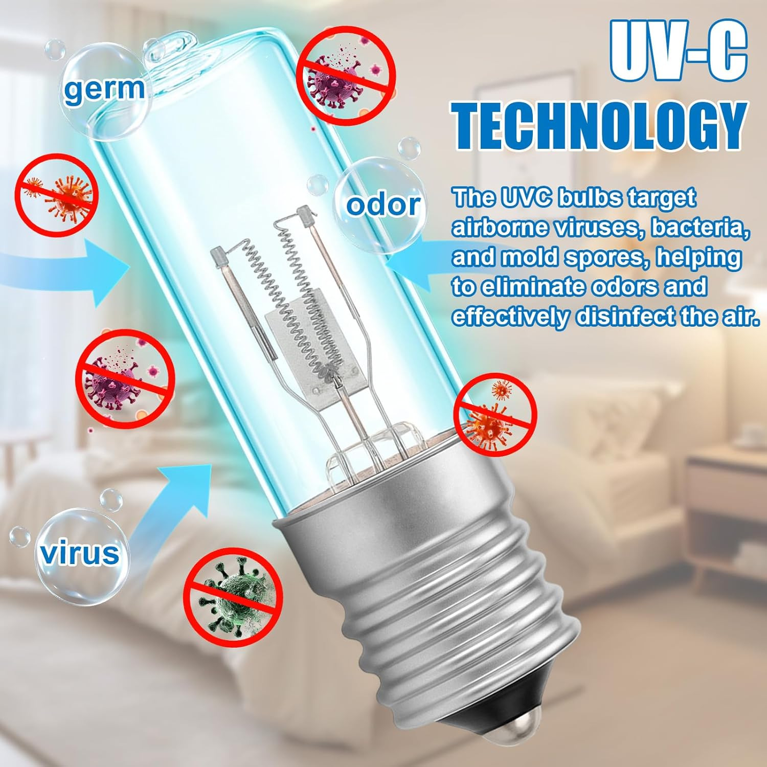 6 PCS LB1000 3W UVC Replacement Light Bulb Compatible with Guardian GG1100W GG10