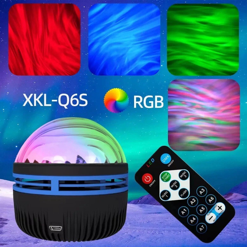2 Pcs Northern Lights Galaxy Projection Lamp Aurora Star Projector Night Lights