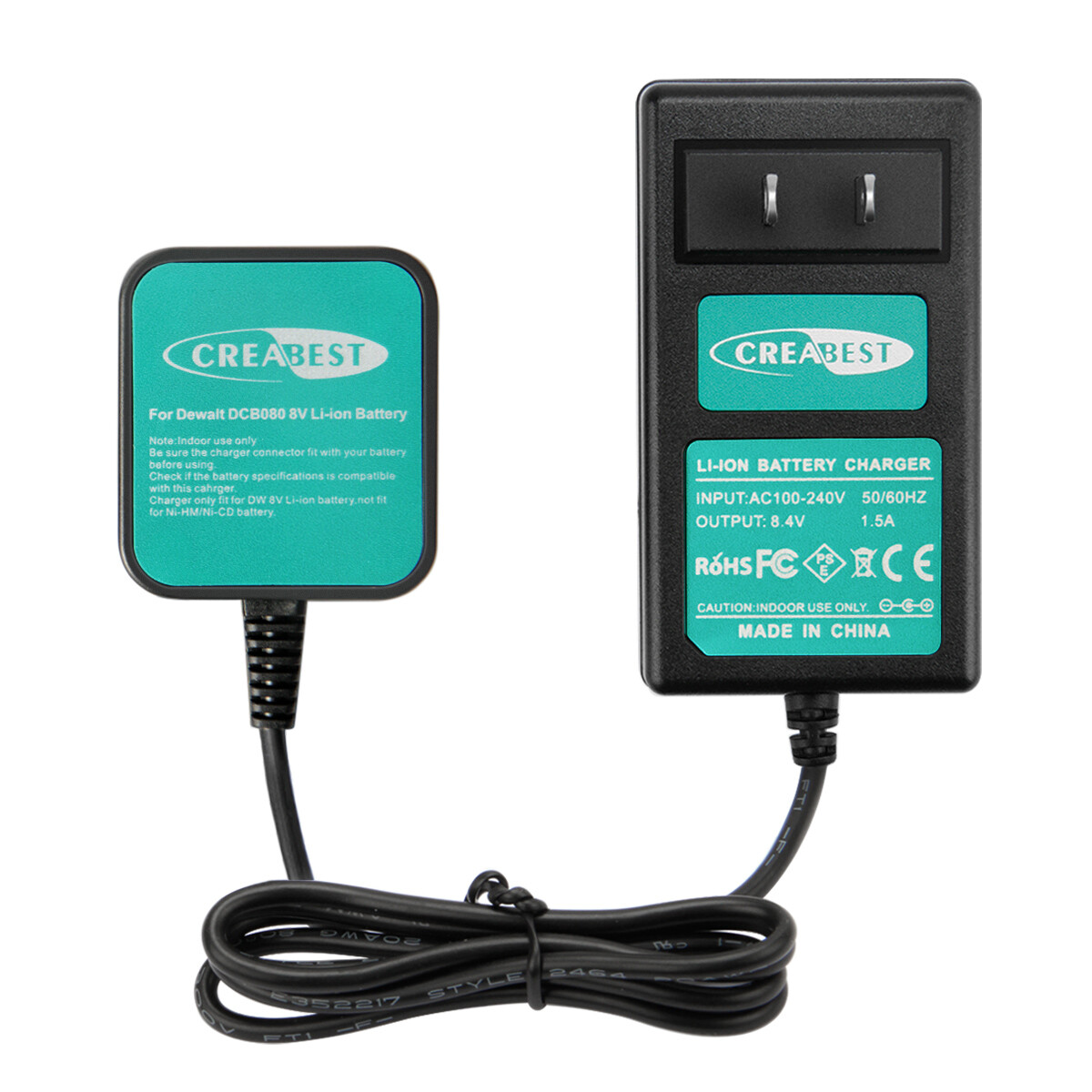 Li-ion Charger For Dewalt 8V DCB080 DCL023 DW4390 DCF680N1 DCF680G2 Battery