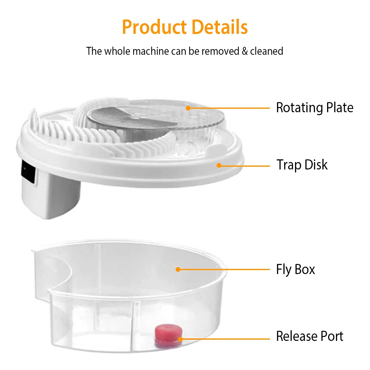Electric Fly Trap Automatic Fly Catcher Rotating Fly Pest Repellent Kitchen Tool