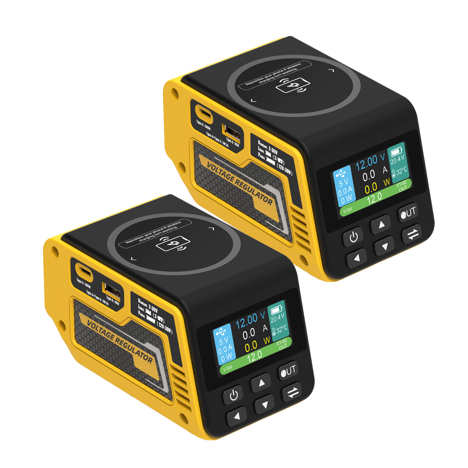 2-Pack 300W Power Regulator Compatible with DeWalt 20V Battery (No Battery)