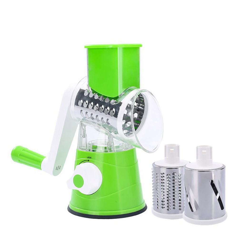3-in-1 Rotary Food Vegetable Nuts Cheese Fruit Slicer Shredder Cutter Grater