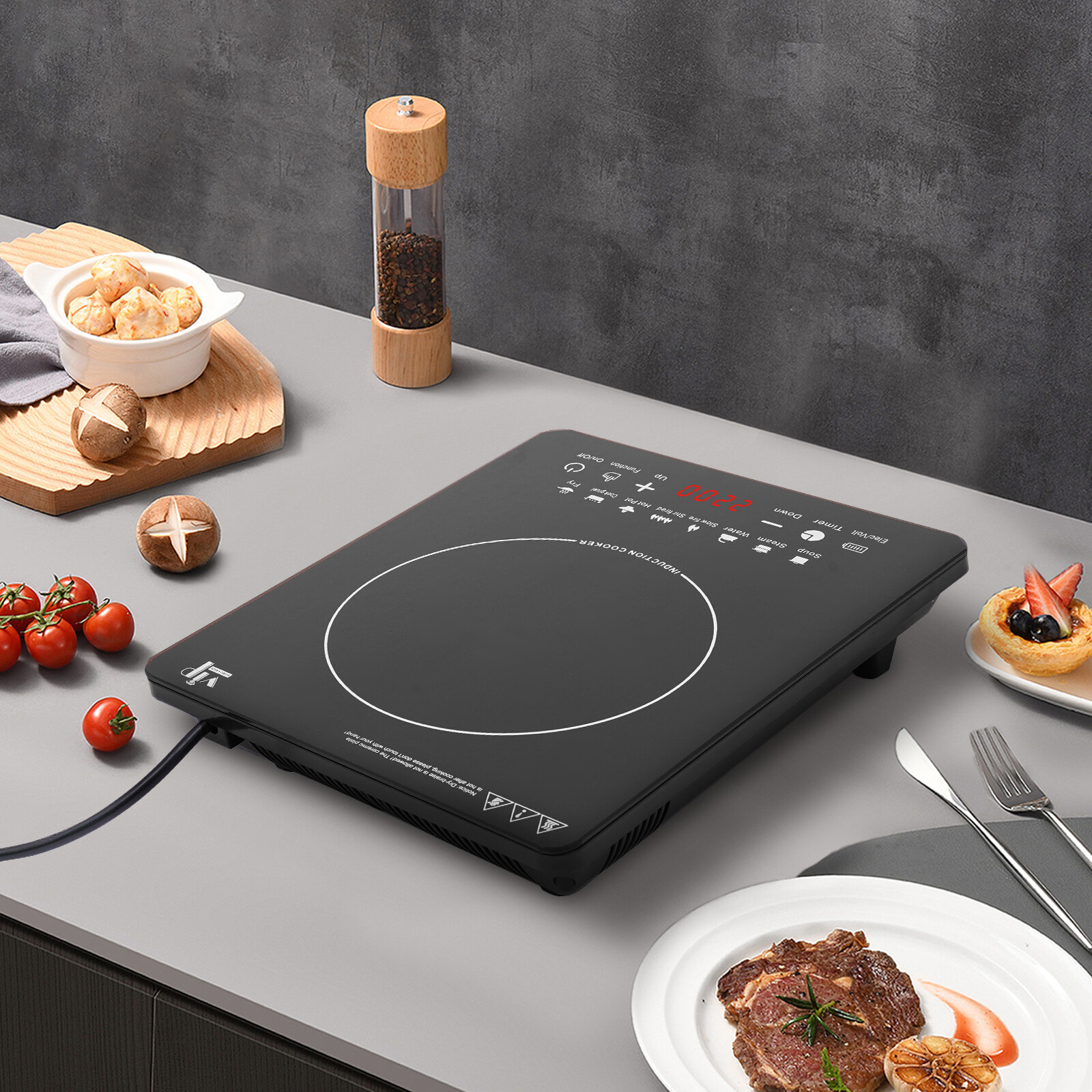 2200W Portable Kitchen Countertop Induction Cooktop Burner Electric Hot Stove