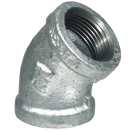 1-1/4″ Fnpt Galvanized 45 Degree Elbow, 5P836