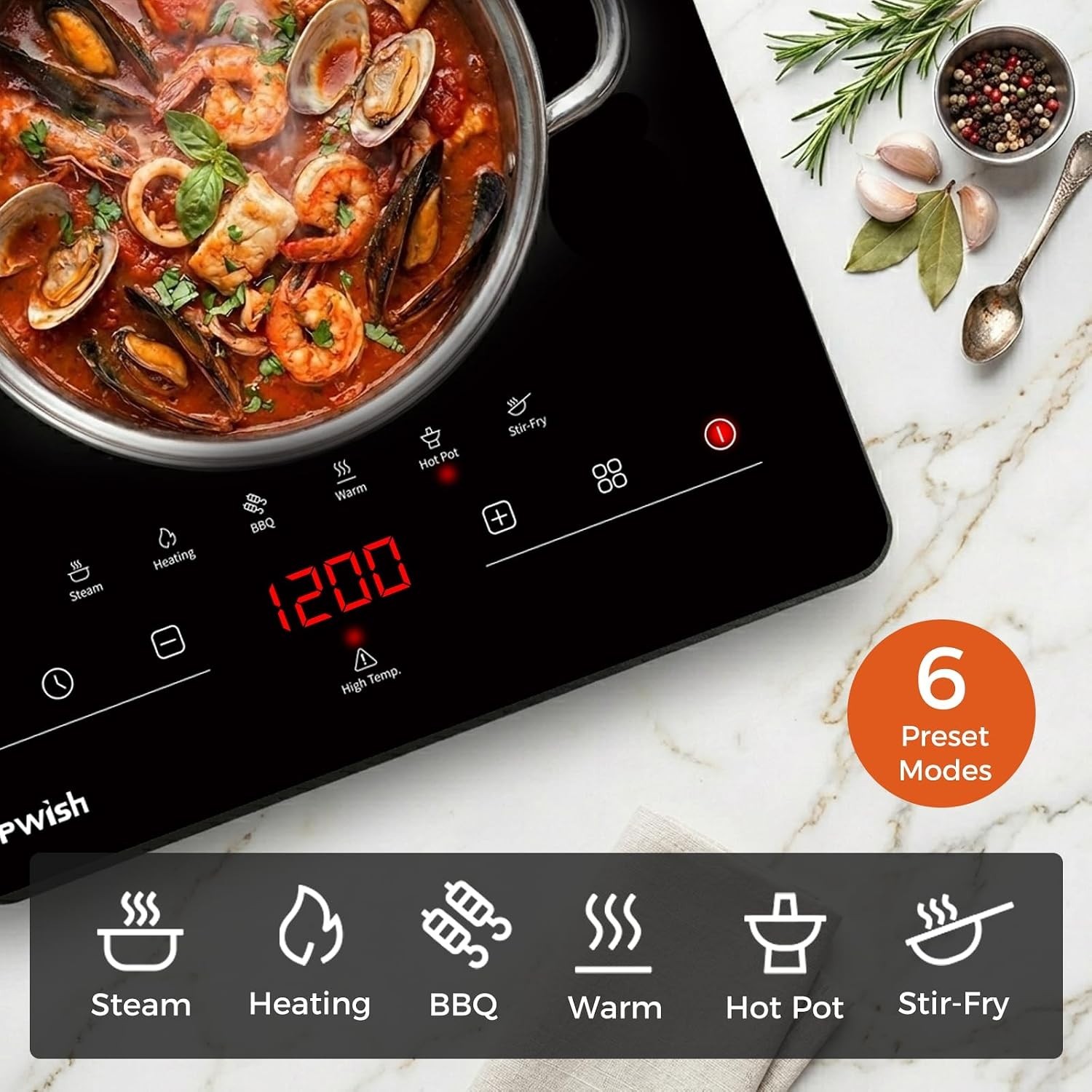 Single Burner Electric Stove, 110V-120V Portable Electric Cooktop | Counterto…
