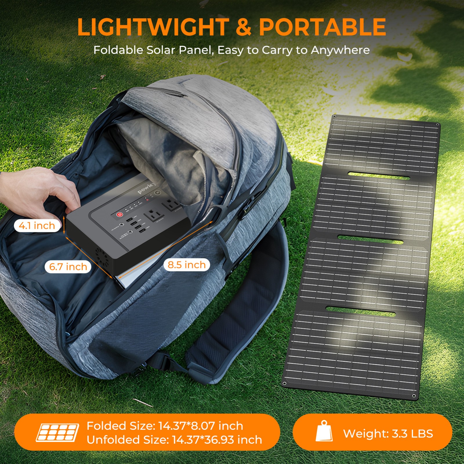 Portable Power Station Battery Charger AC DC 146Wh 100W Small Solar Generator