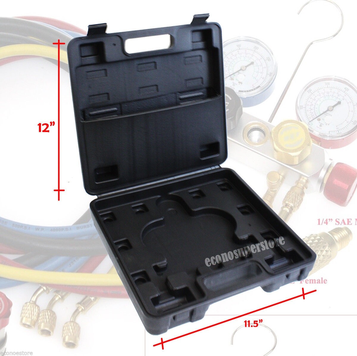 Carrying Case For 4 Way R410a R22 R134a AC Manifold Gauge Kit Case Only