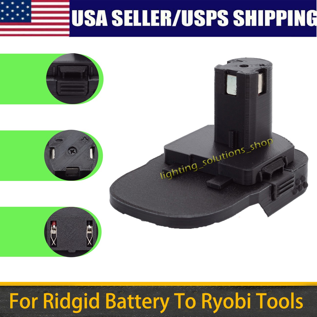 Battery Adapter For Ridgid 18V Li-ion Battery Convert to Ryobi 18V Power Tools