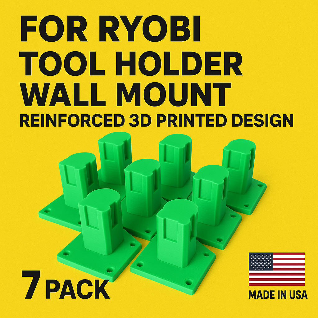 7 Pack Ryobi Tool Holder/Mount/Hanger 18V Tools Made In USA HEAVY DUTY