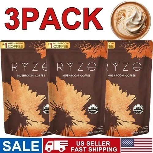 Organic Mushroom Coffee – Coffee for Better Energy – 30 Servings (Pack of 3)