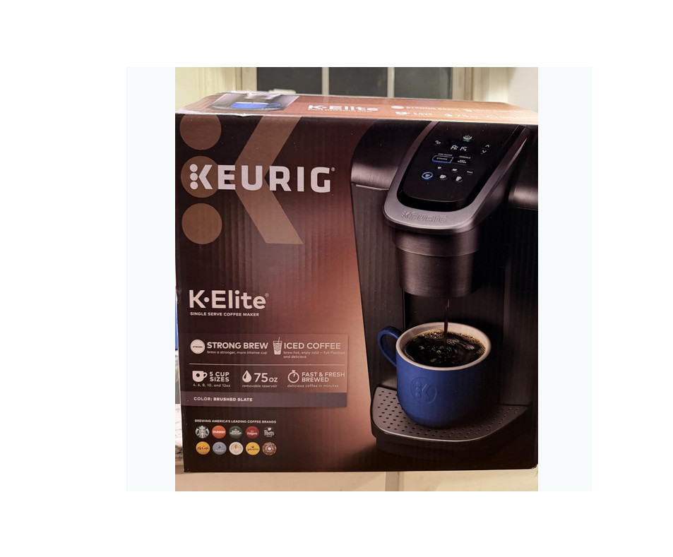 Keurig Keurig K-Elite Single Serve Coffee Maker, Brushed Slate, Brand NEW