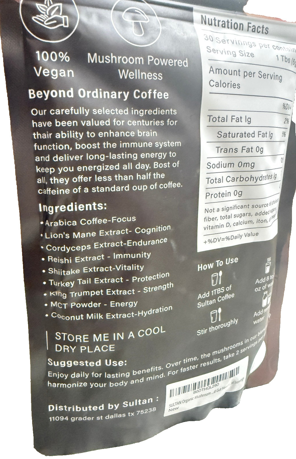 3 Pack Organic Mushroom Coffee 100% Authentic FREE SHIPPING