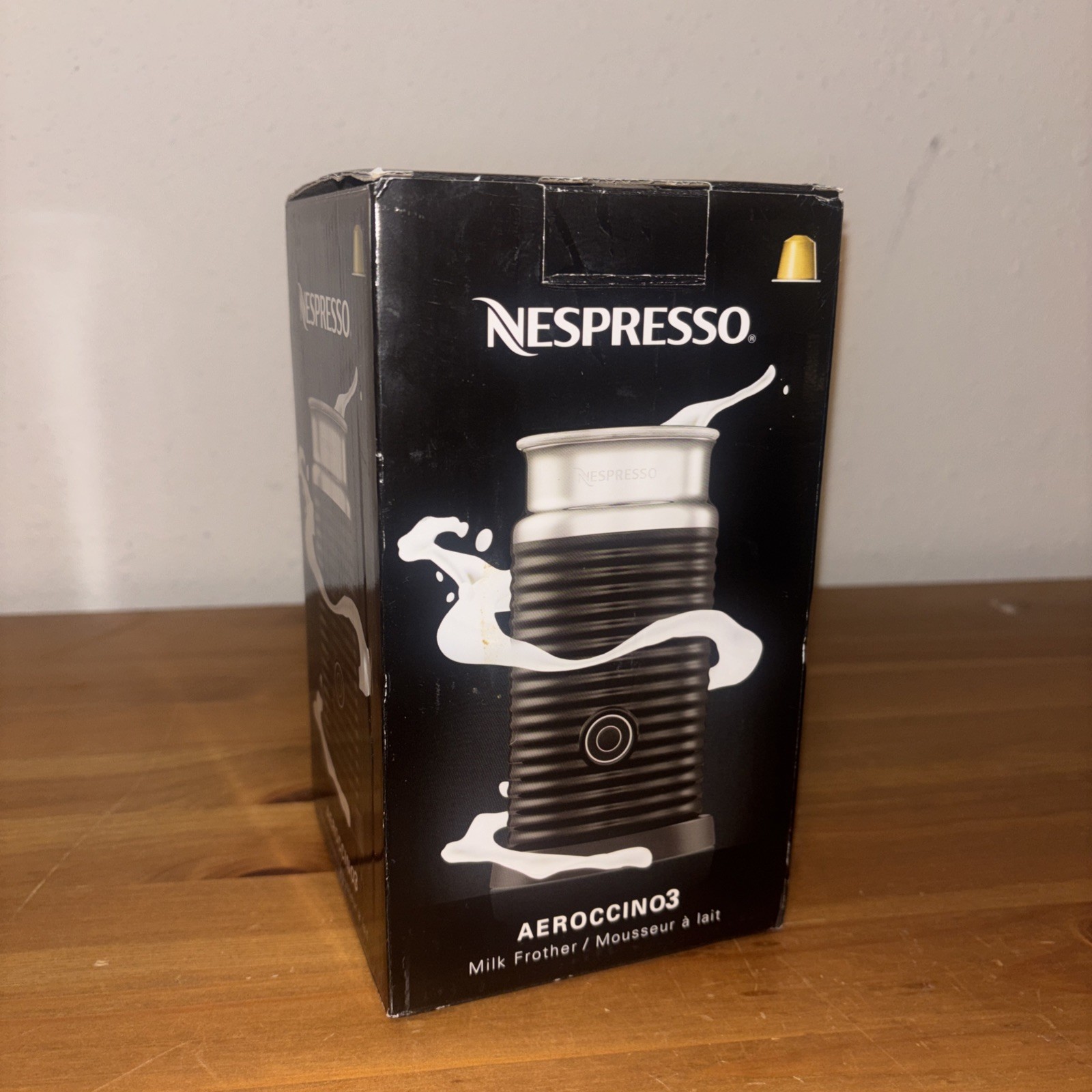 New in Box NESPRESSO Aeroccino 3 MILK FROTHER Standalone BLACK 3594-US NewAero3