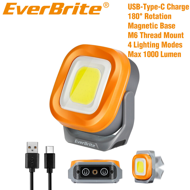 EverBrite Rechargeable 1000 Lumen Work Light Magnetic LED Super Bright Worklight