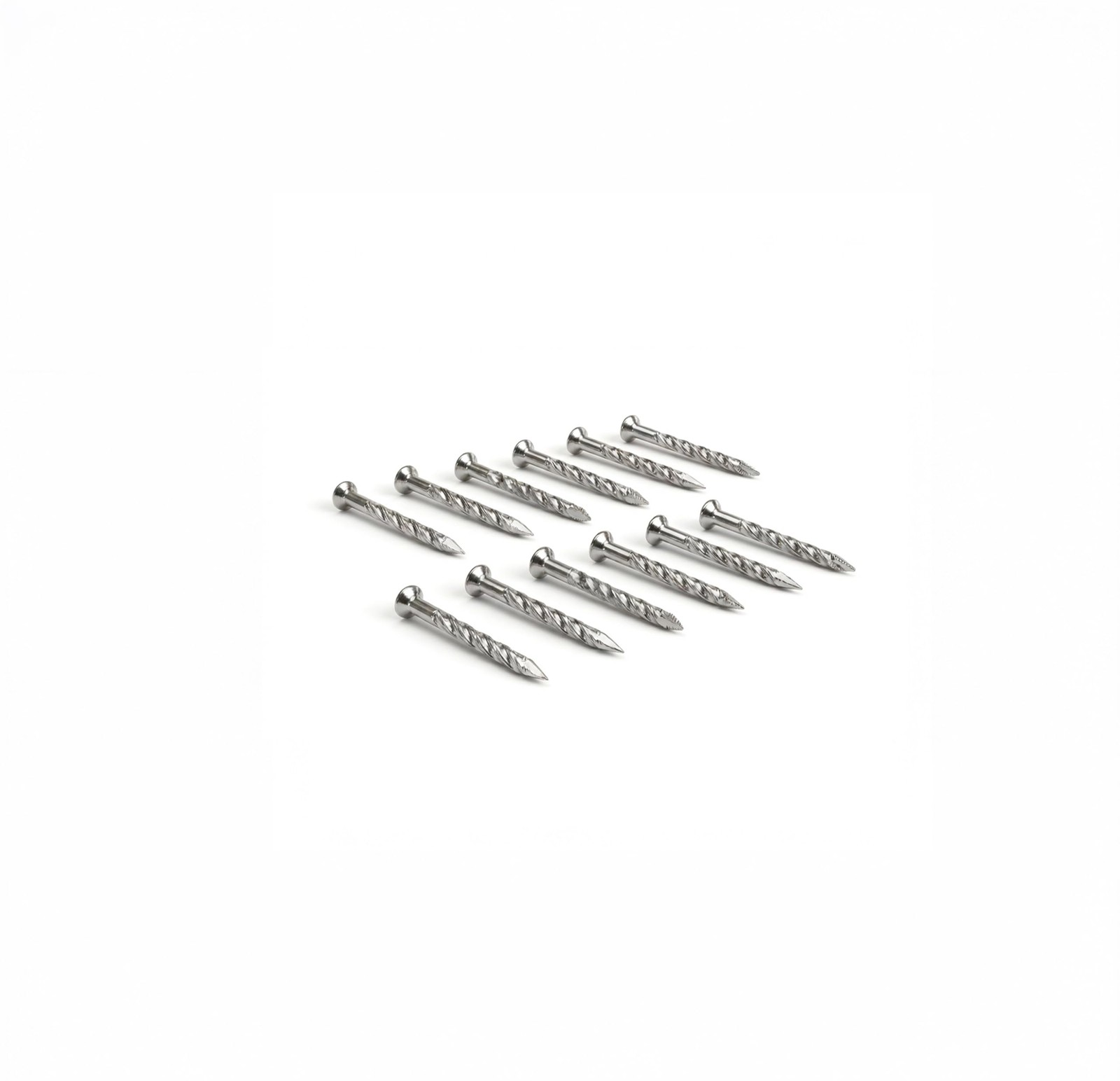 M-D Building 12 Count Metal Screw Nails, 1-1/4 Inch, Carbon Steel, Silver Finish