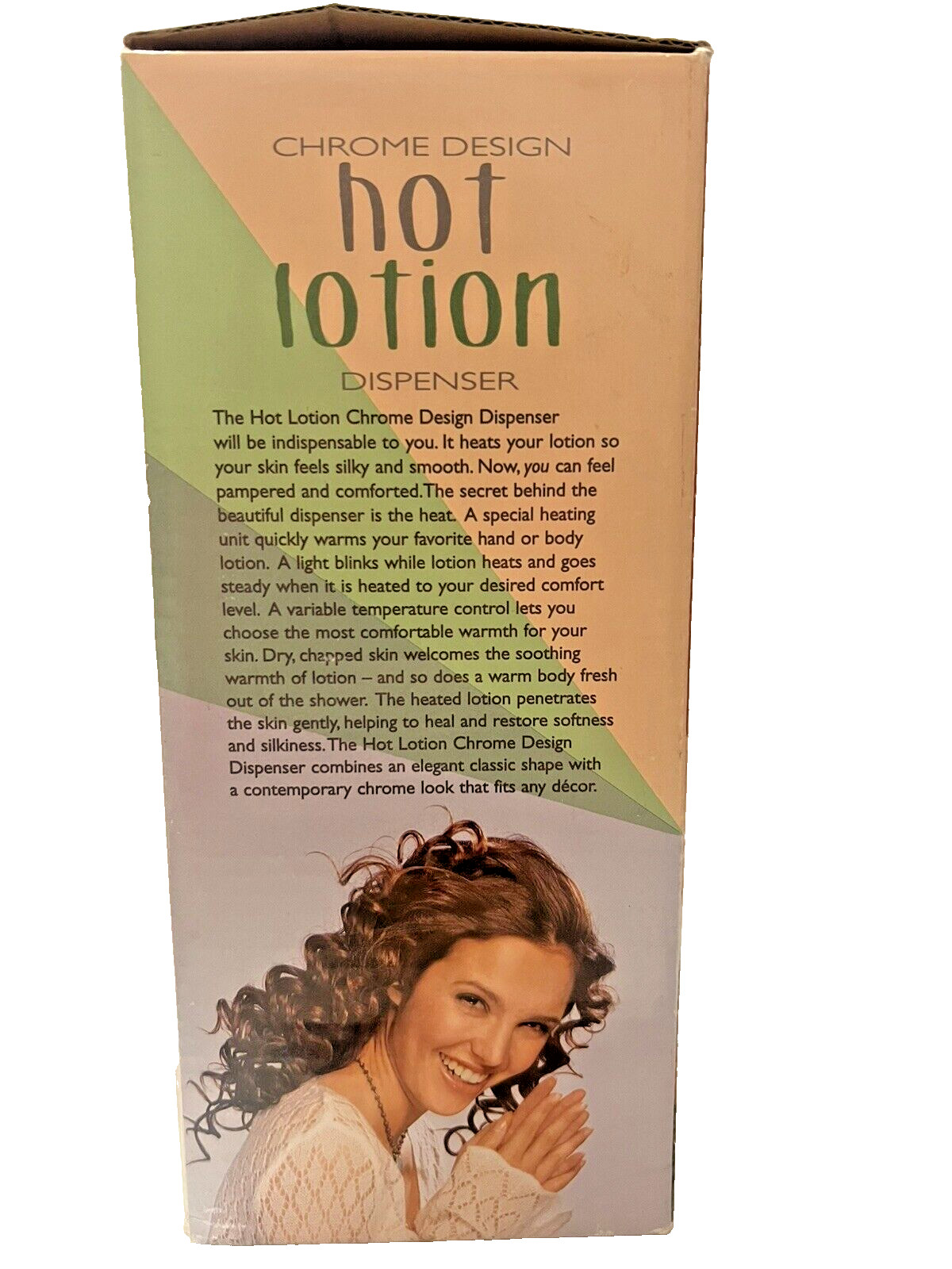 New CONAIR Chrome Design Hot Lotion Dispenser Hand Body Moisturizing Spa HLD31